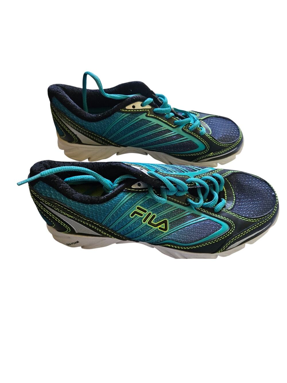Fila DLS Foam Cool Max Women's Running Sneakers Size 7.5 Blue Neon